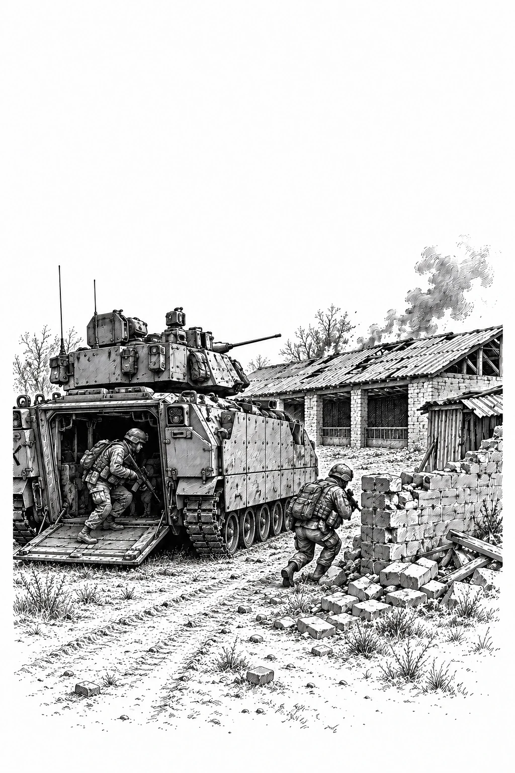 Black-and-white interior illustration for Ten Minutes Without a Feed